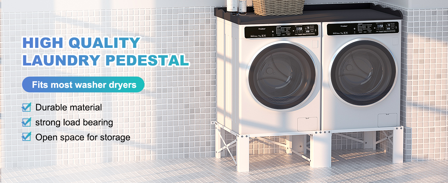 Heavy Duty Washer and Dryer Pedestal Stand