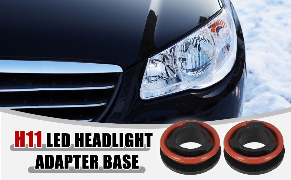 X AUTOHAUX 2pcs H11 LED Headlight Adapter Base Bulb Sockets