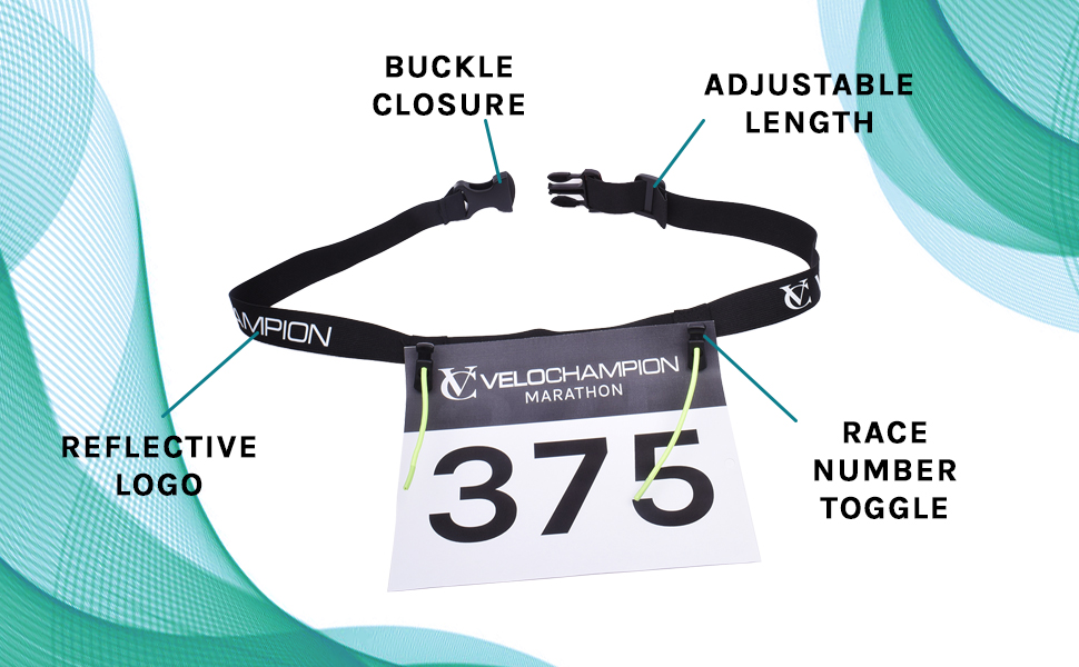 Adjustable Elastic Triathlon, Marathon, Running Sports Number Belt with