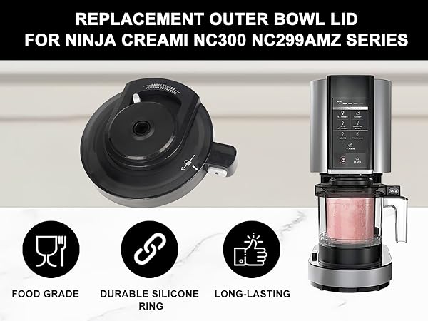 Amazon.com: Outer Bowl Lid for Ninja NC301 Ice Cream Maker