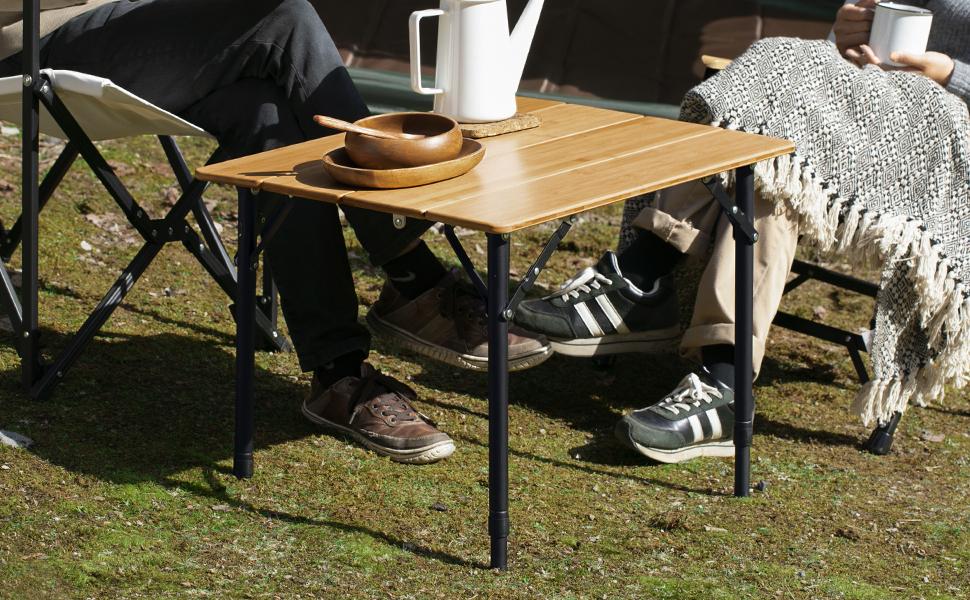 【美品】AND・DECO バンブーテーブル　折りたたみ式 100x65 美品】AND・DECO バンブーテーブル 折りたたみ式 100x65 Amazon