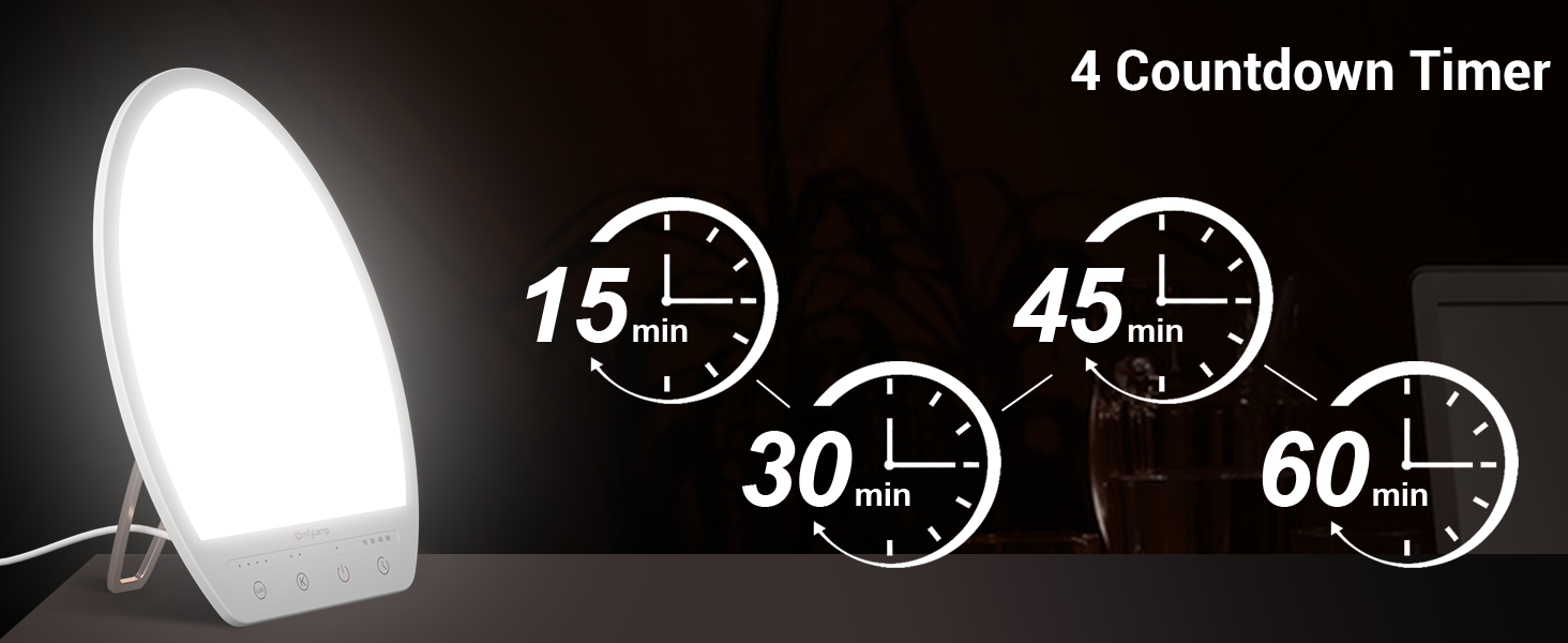 Comfytemp SAD Light Therapy Lamp, 10000 Lux Daylight Lamp with 3 Light