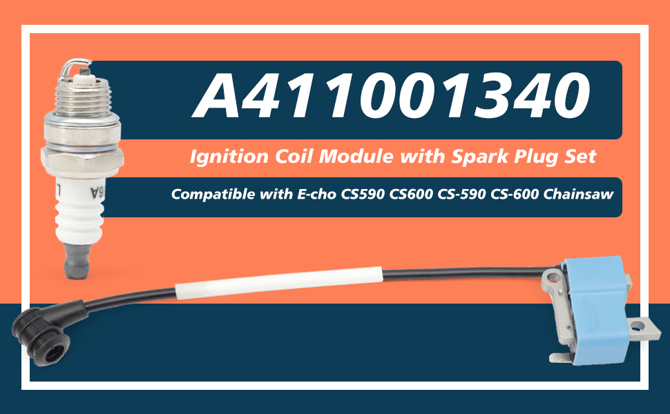 Lisnhlin CS590 Ignition Coil Spark Plug Set Compatible