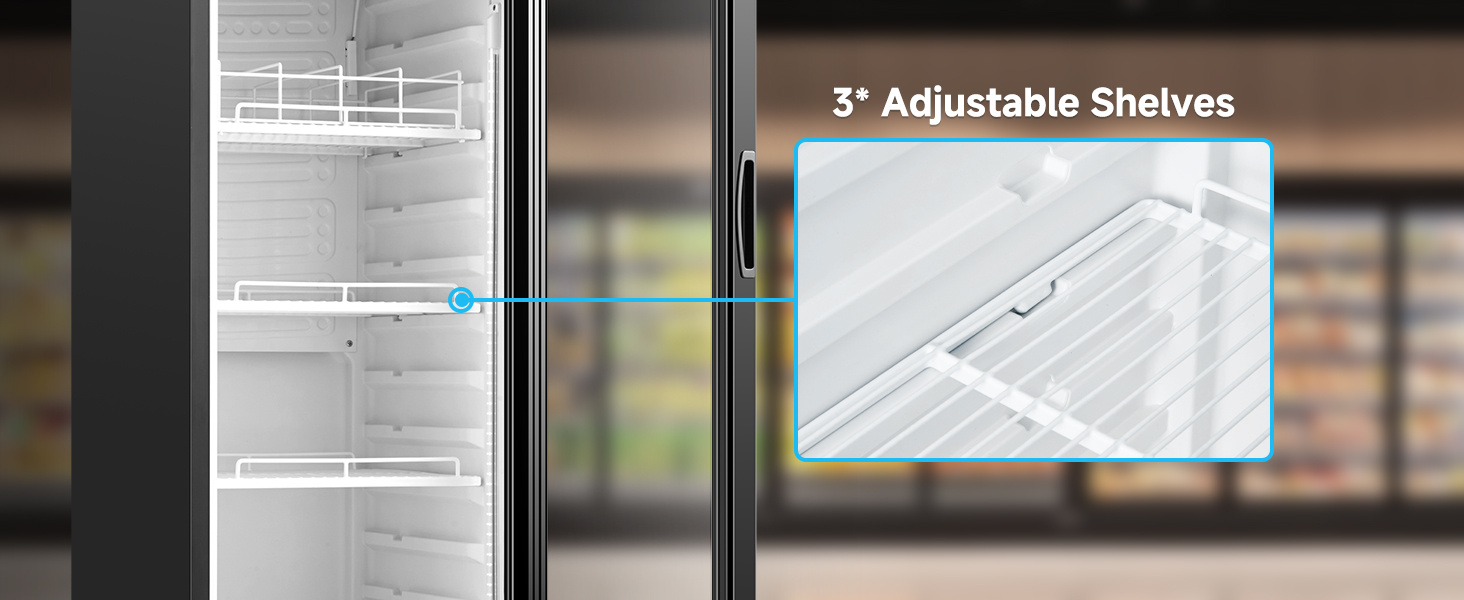 Commercial display refrigerator glass door Commercial merchandiser Refrigerator