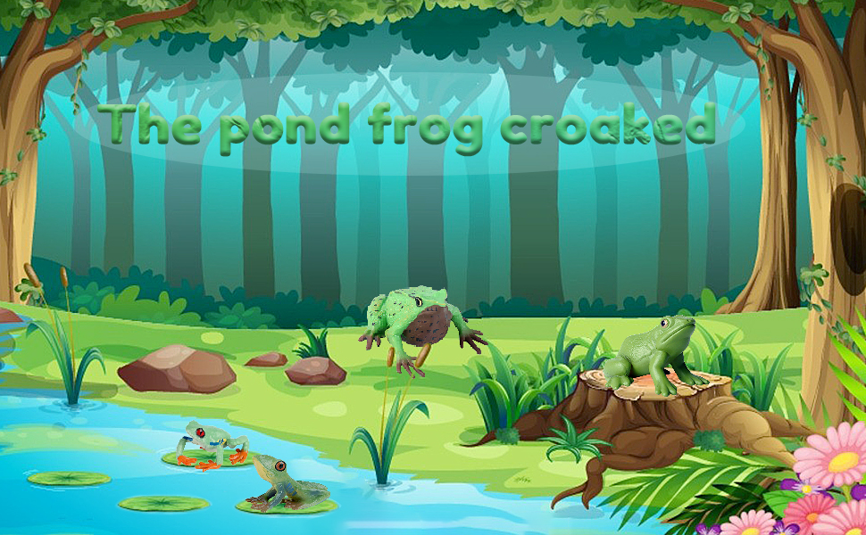 4PCS Frog Toys Plastic Hand Painted Rubber Frog Figurines