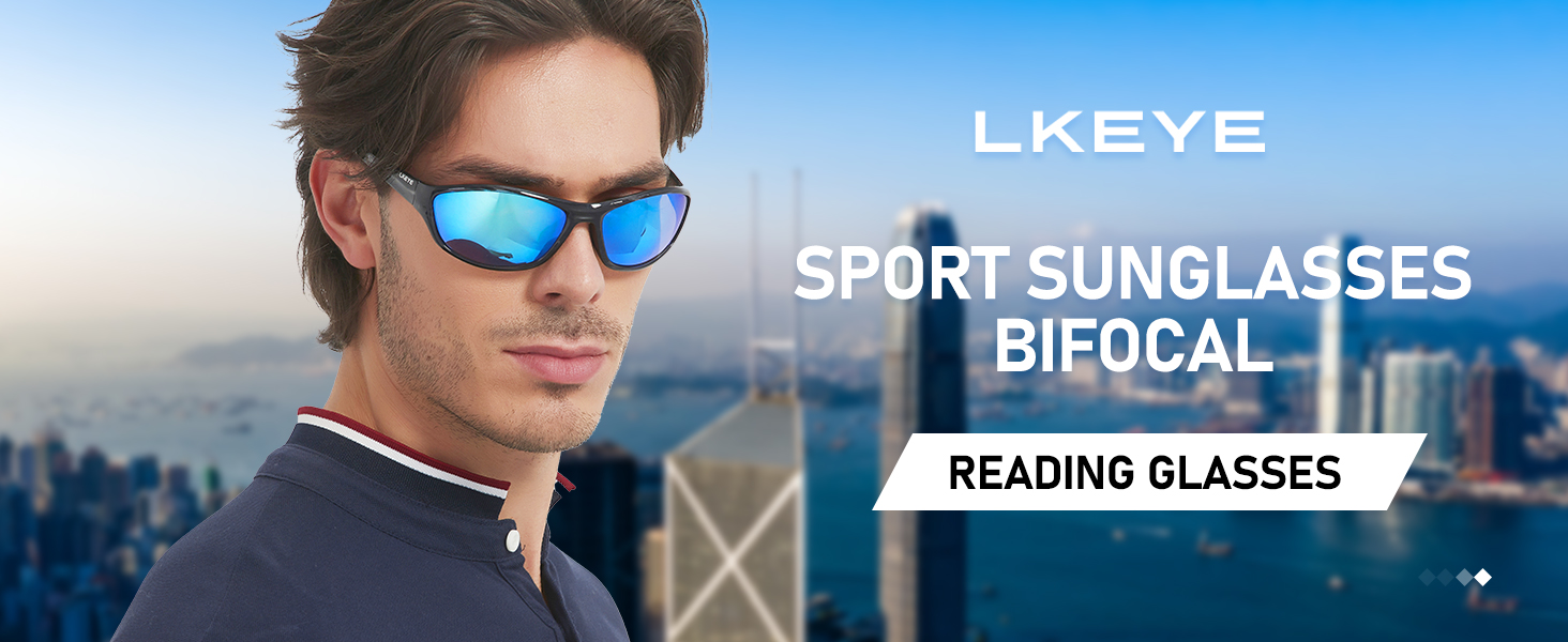 Bifocal Reading Sunglasses Men Women Sports Style Sun Reader Wrap Around Build-In