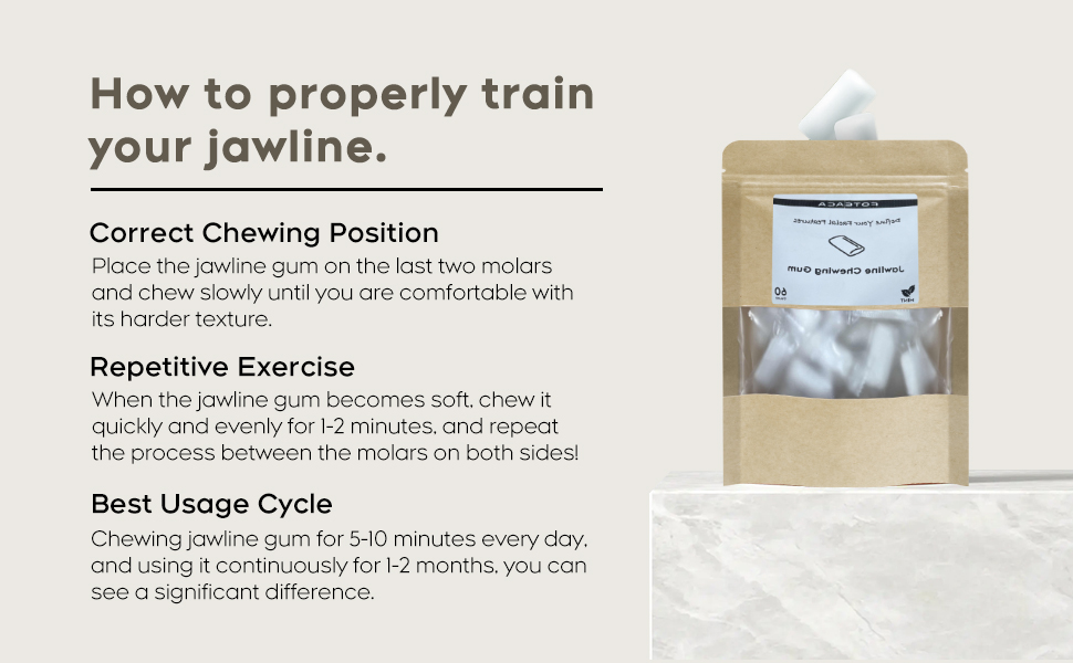 Jawline Chewing Gum (2 months pack) Jawline Gum Sugar