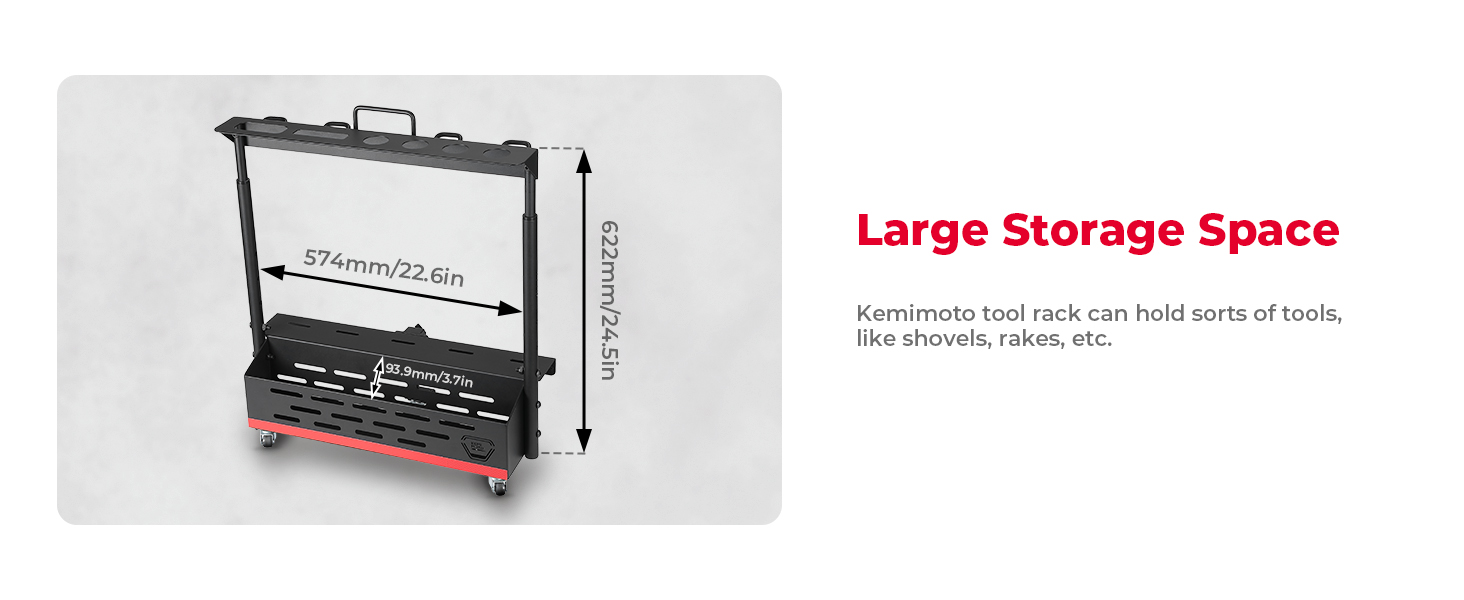 KEMIMOTO UTV Tool Holder Tool Rack Compatible with Polaris