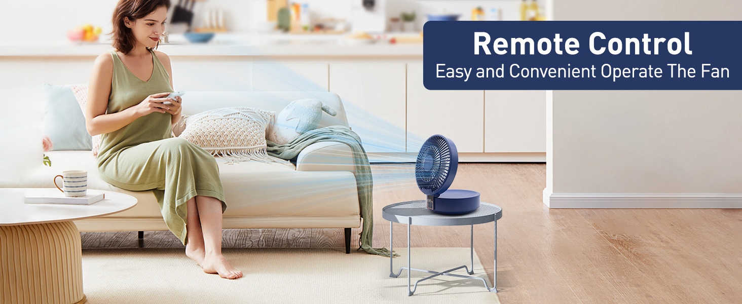 6.7 Inch Portable Desk Fan 3 Speeds Quiet 4000mAh Battery