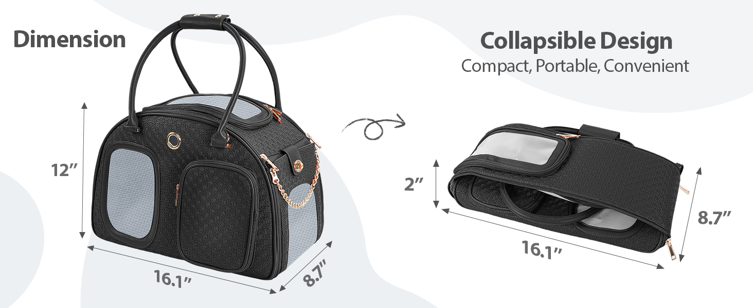 collapsible small dog carrier