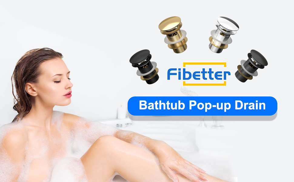 Popup Drain for Freestanding Tub, Bathtub Drain Stopper Kit for Tub