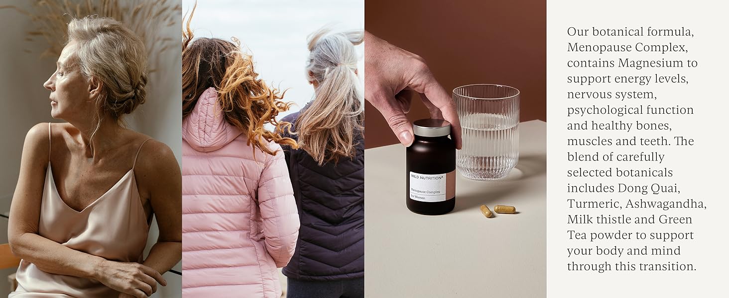 Wild Nutrition food grown supplents to support women during peri and menopause
