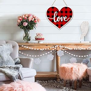Red and Black Buffalo Check Plaid Rustic Farmhouse Wedding Home Decorations