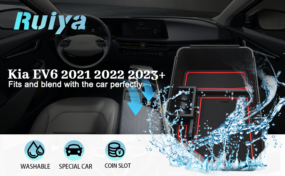 Ruiya Kia EV6 2021 2022 2023 Center Console Storage Box, EV6