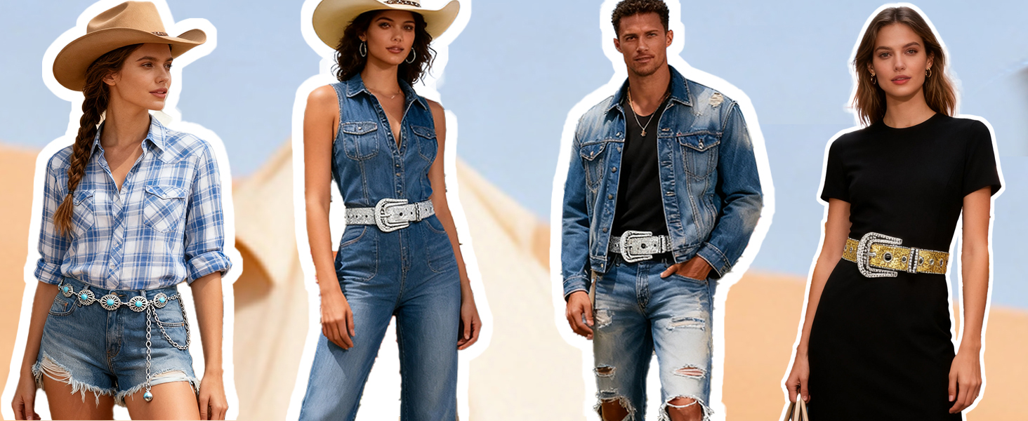 Rhinestone Conch Belt