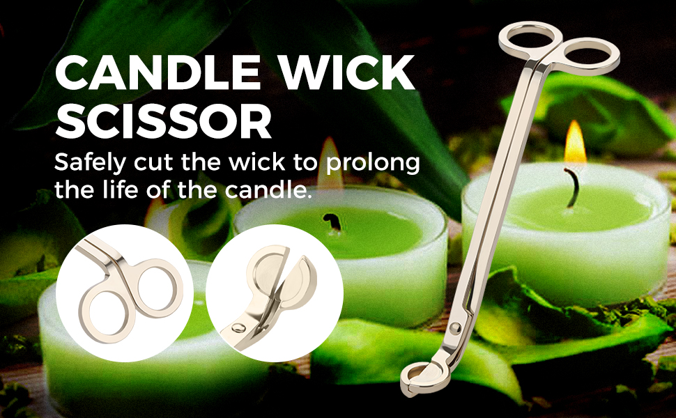 TEENGSE Gold Candle Snuffer and Wick Trimmer, Stainless Steel Polished Candle