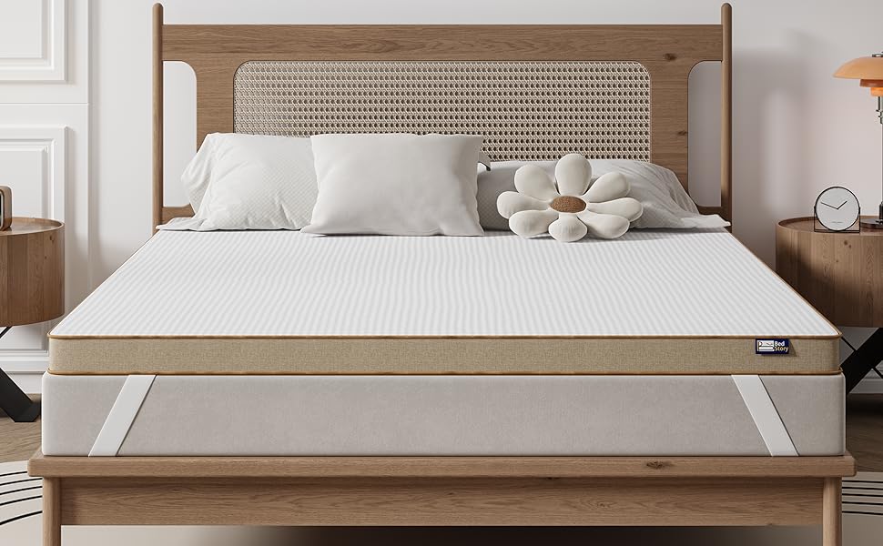 BedStory Extra Firm Mattress Topper King Size, Extra Lumbar