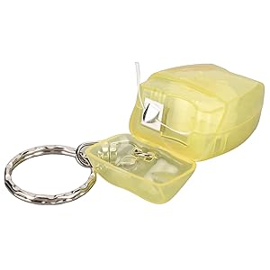 unterwegs mit einem 4-Pack tragbaren Zahnreinigungsflaser und zahnförmigem Schlüsselbund-Fall