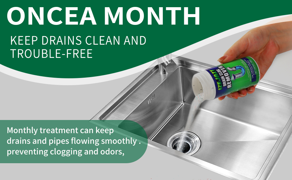 IZEJAZT Drain Pipe Clog Remover,Powder Clog Remover for