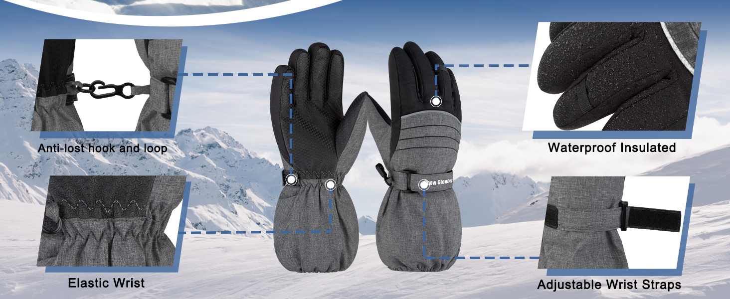 kids gloves winter waterproof