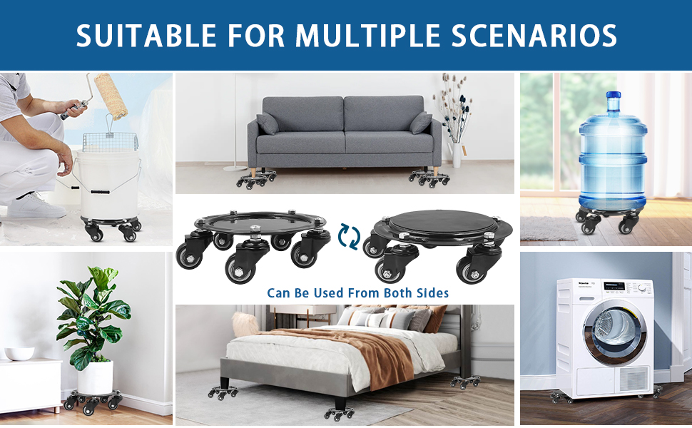 Upgraded Furniture Dolly with 5 Detachable Casters, Heavy