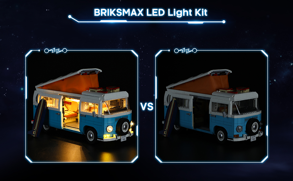  BRIKSMAX Led Lighting Kit for T2 Camper Van - Compatible with Lego  10279 Building Blocks Model- Not Include The Lego Set : Toys & Games