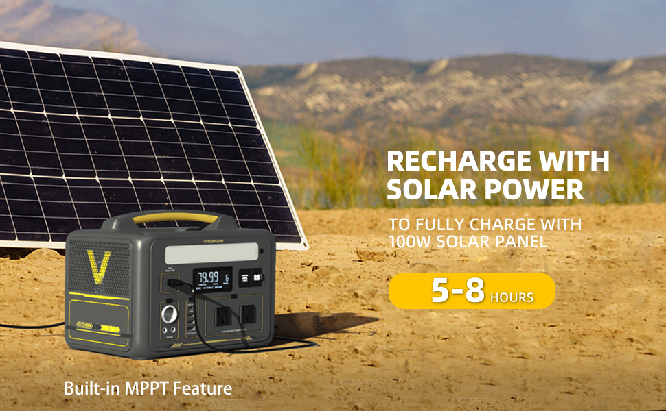 Recarga con panel solar