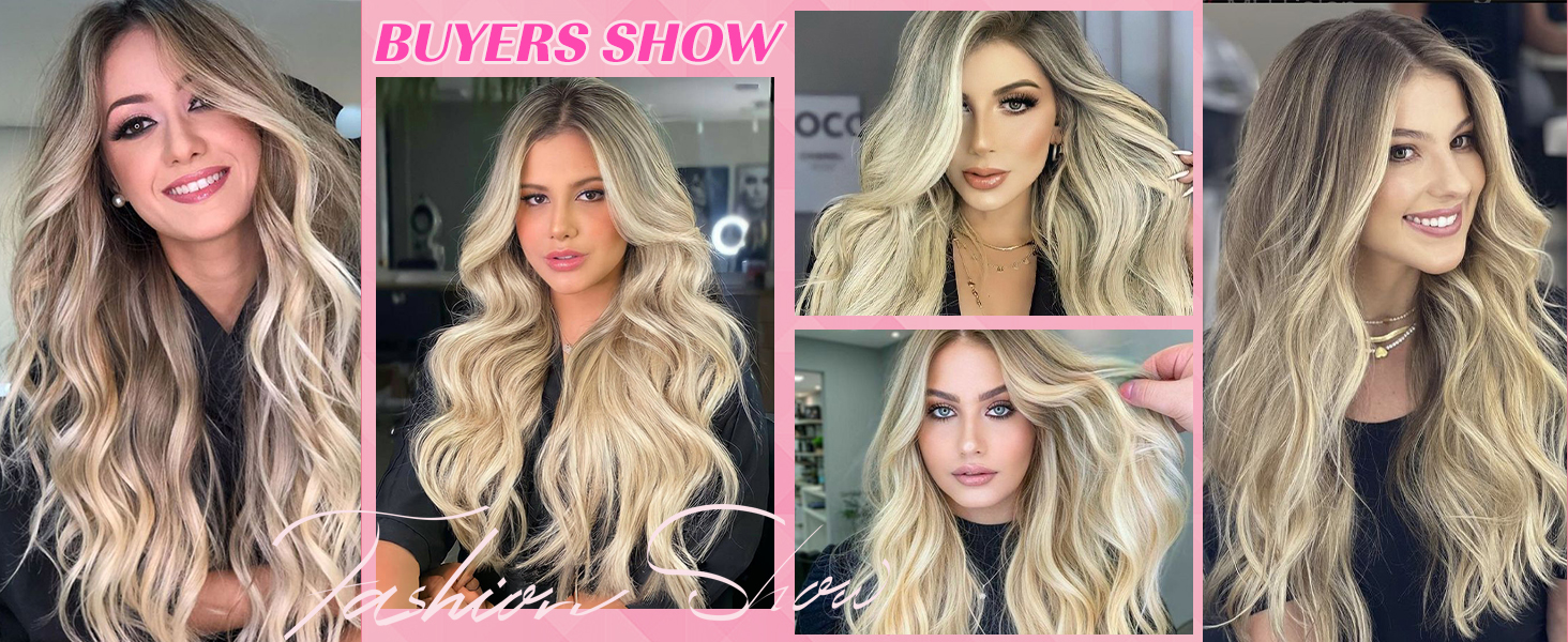 wigs,13×4,HD lace front wigs,Deep Roots Ombre Blonde wig,long curly wigs，Side Parting，wigs for women