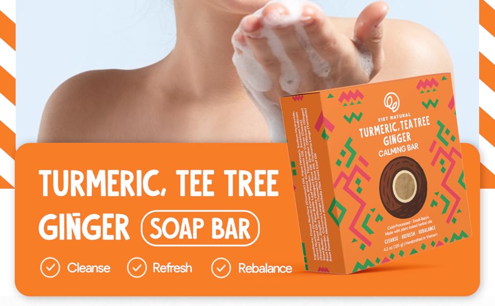 Turmeric, Tea Tree & Ginger Calming Bar
