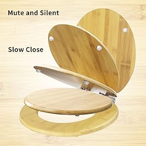 bamboo soft close toilet seat