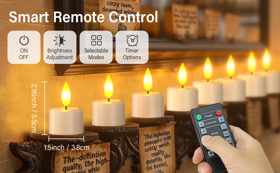 flameless rechargeable tea lights candles flickering with remote control