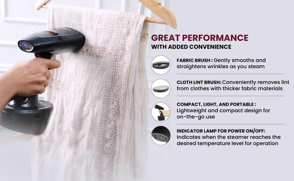 Borosil Handheld Digital Garment Steamer, Horizontal & Vertical Use