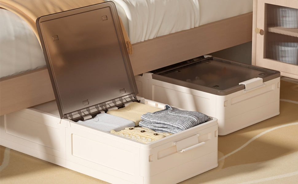 Under the Bed Storage Containers with Wheels, 4 Packs