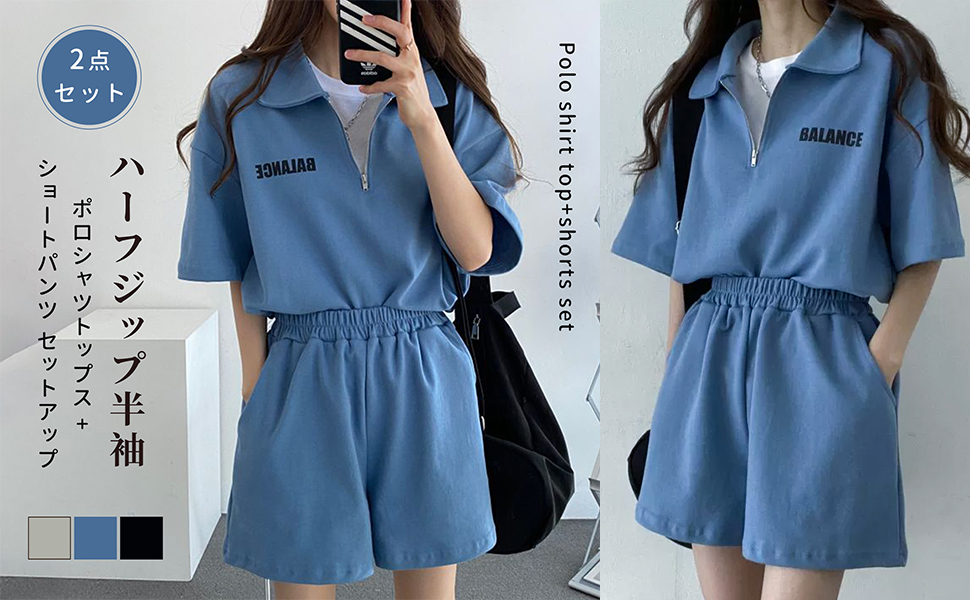 美品⛳️ ラッセルノ　セットアップ　半袖ポロシャツ　ショートパンツ レディース1 美品⛳️ ラッセルノ セットアップ 半袖ポロシャツ ショート