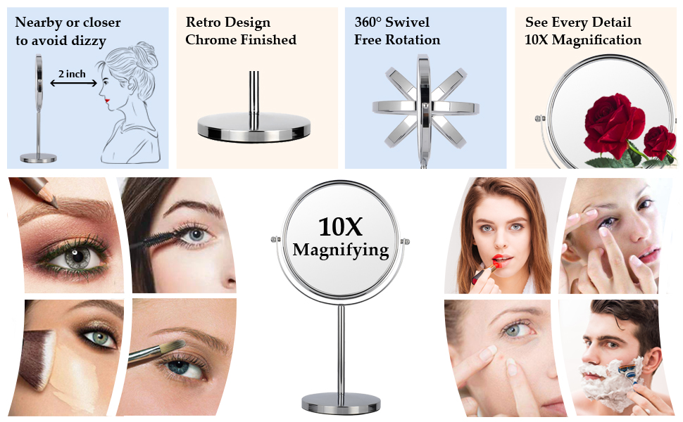 magnifying makeup mirror