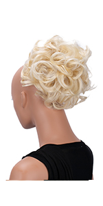 PRETTYSHOP Bun Hairpiece Ponytail Topknot Hepburn-Bun Scrunchie Updo Platinum Blonde HK111 … 