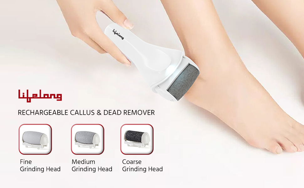 Lifelong LLPCW04 Rechargeable Pedicure Device for Callus & Dead Skin