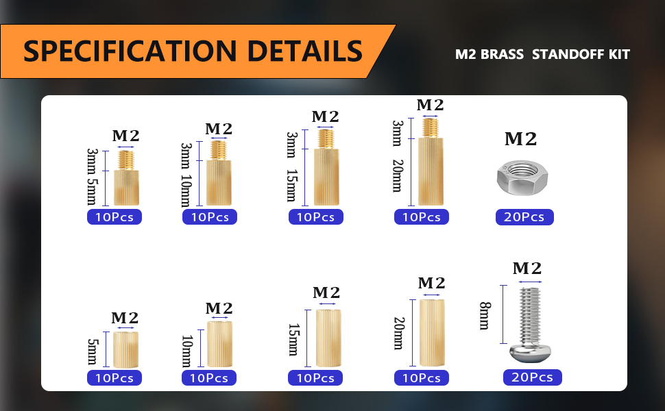 M2M3 BRASS STANDOFF KIT