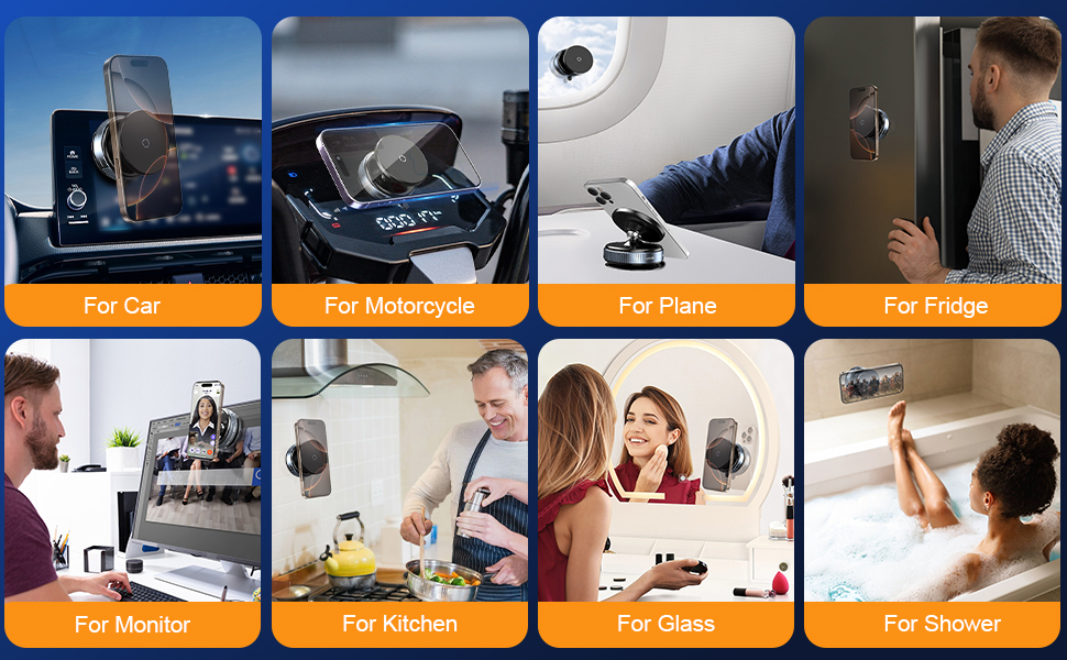 Vacuum Magnetic Suction Cup Phone Mount