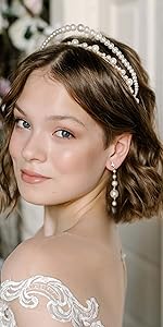 Pearl Headband and Earrings Set