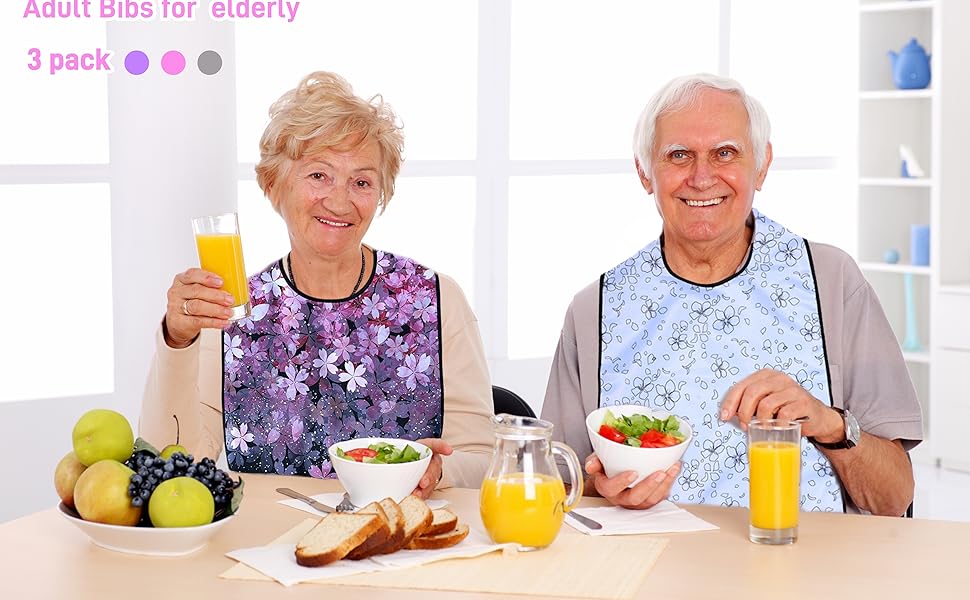 adult bibs for women and men,3pack
