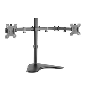 Dual Monitor Stand Arm; Freestanding Tabletop Dual Monitor Mount; Two Monitor Stand Arm