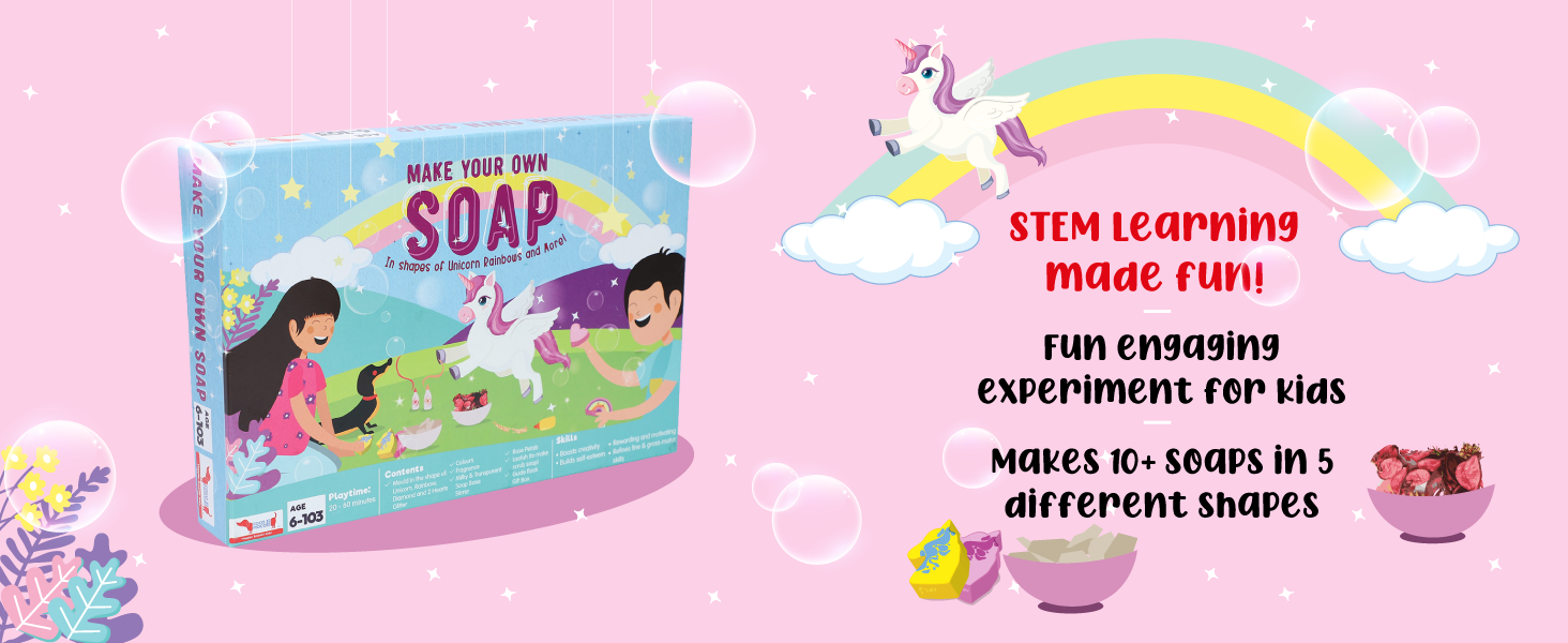 Buy Unicorn Theme Soap Making Kit for Kids Makes Over 10 Glitter Soaps Science