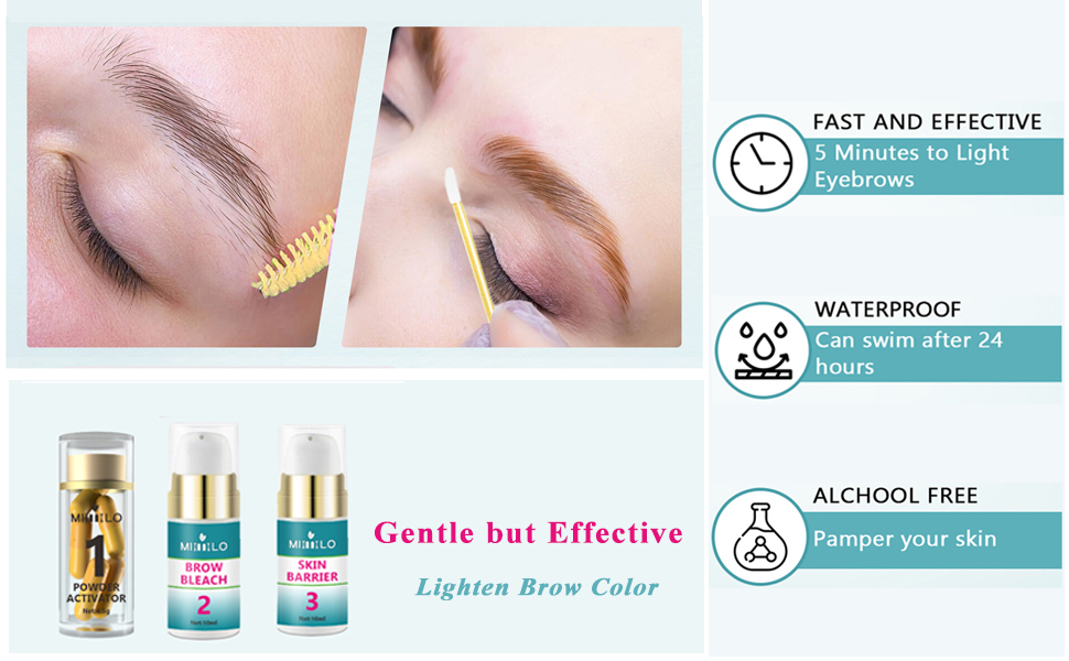 Gentle but effective lighten brow color
