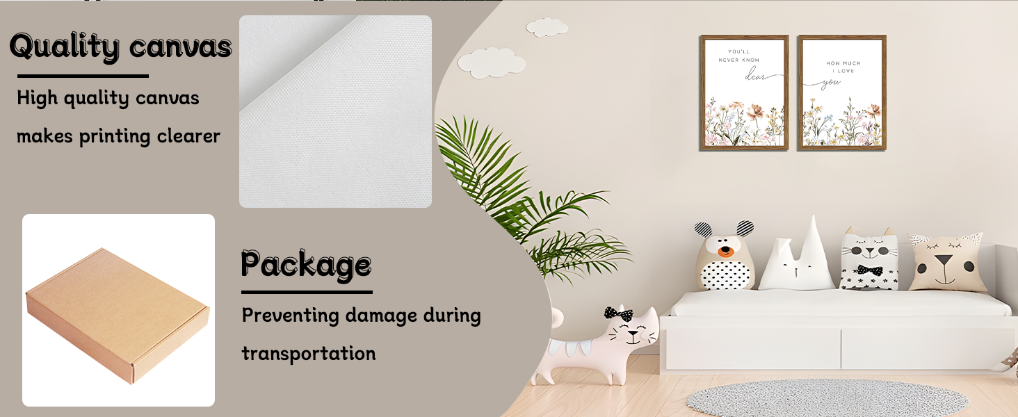 Wildflower Nursery Wall Art Set of 2