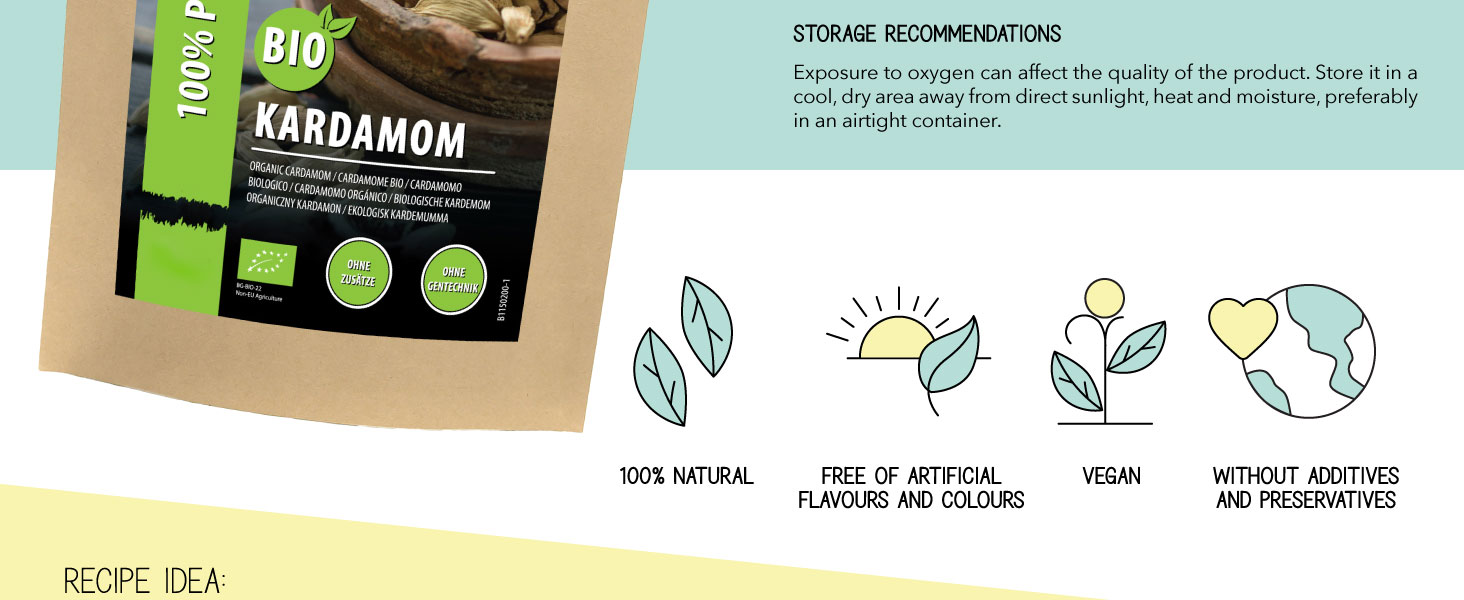 Organic Cardamom Seeds Alpi Nature UK