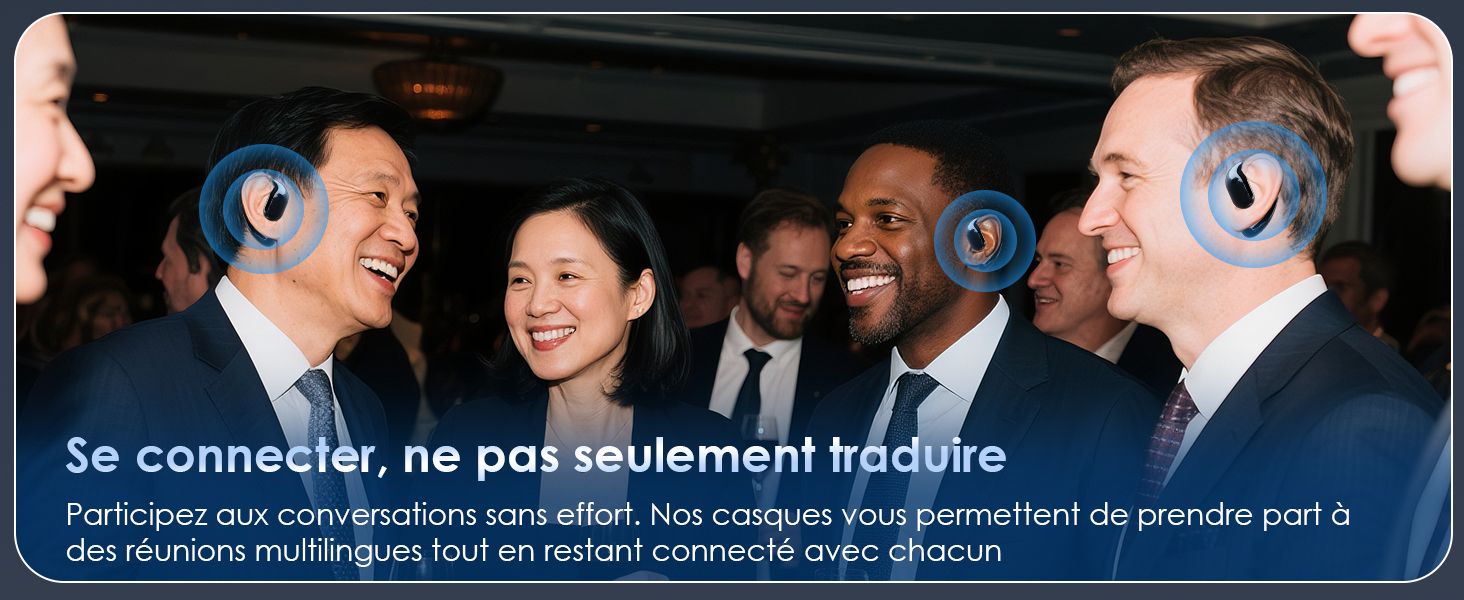 Série d'images montrant les paramètres du groupe dans ce qui semble être un environnement professionnel ou de conférence.
