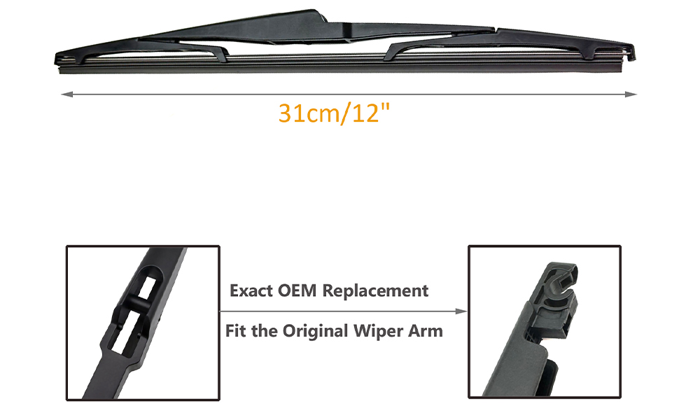 2 Pack Rear Wiper Blades for Hyundai Santa Fe 20132022