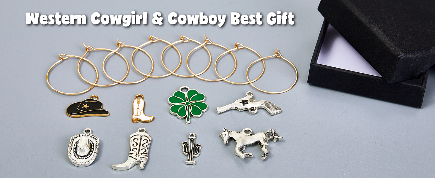 keychain accessories black cowboy hat