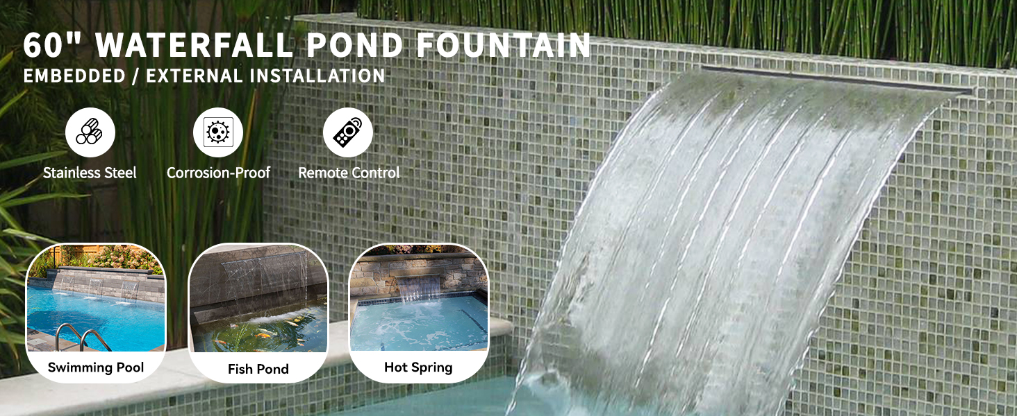 waterfall pond fountain